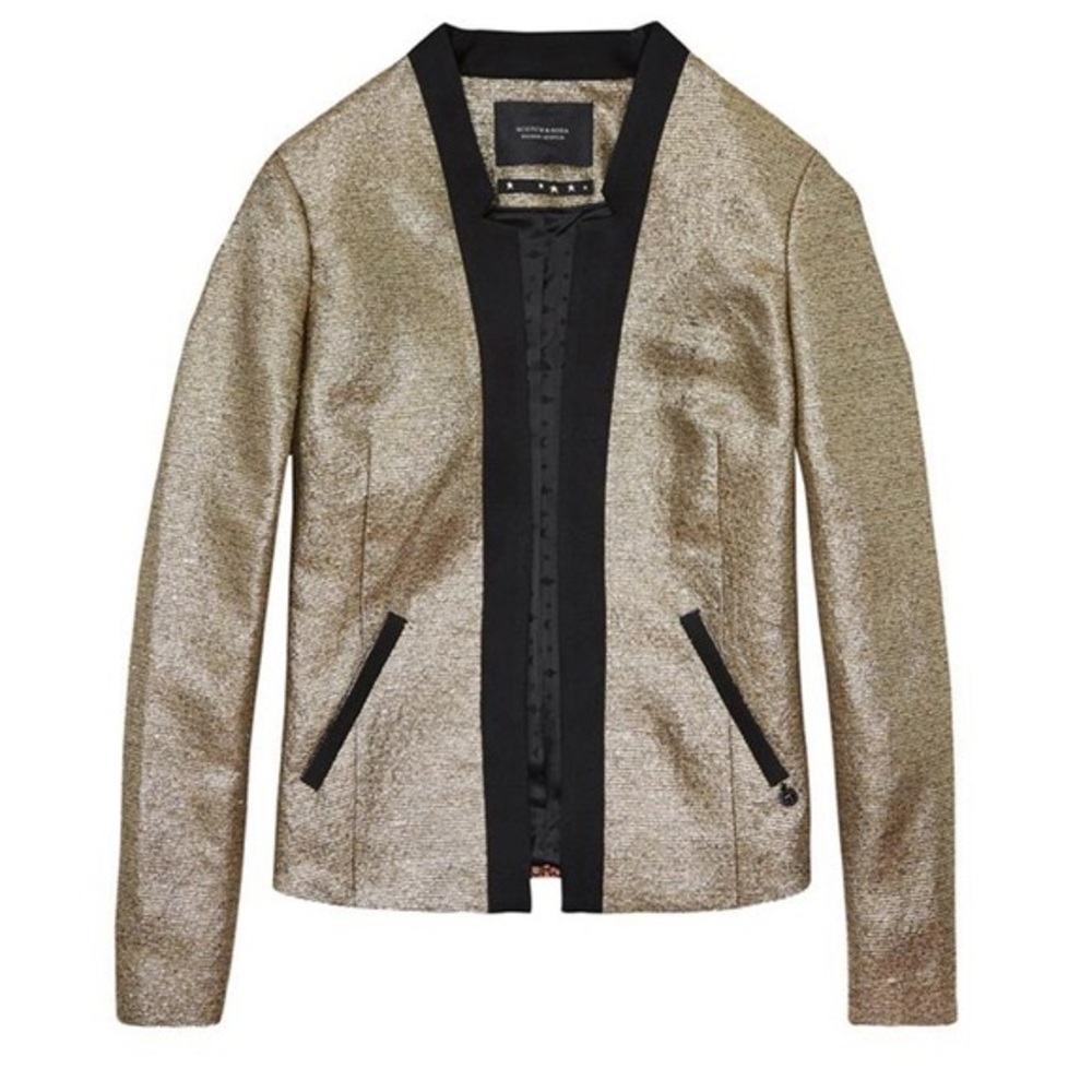 NWT! Scotch & Soda Gold Metallic Blazer